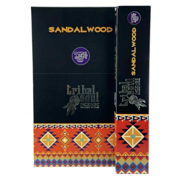 Tribal Soul Sandalwood Incense Sticks, 15gm x 12 boxes
